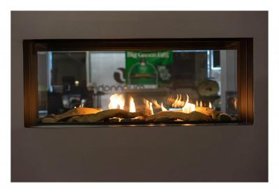 48" Sierra Flame 4 Sided See Through Gas Fireplace - LYON-48-NG