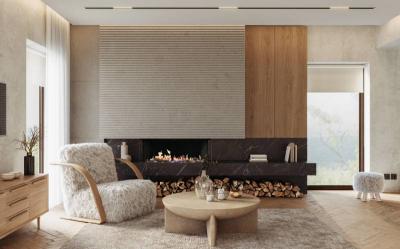 48" Sierra Flame Toscana 3 Sided Peninsula Natural Gas Fireplace - TOSCANA-48-NG