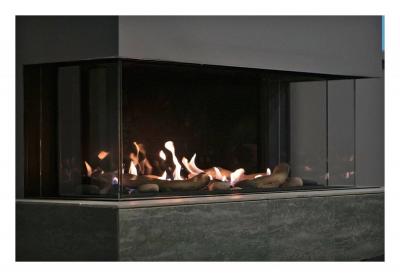 48" Sierra Flame Toscana 3 Sided Peninsula Natural Gas Fireplace - TOSCANA-48-NG