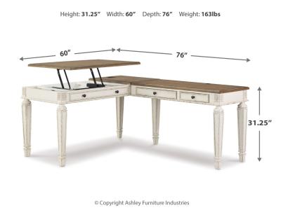 Signature Design by Ashley Realyn 2-Piece Home Office Lift Top Desk - H743H2