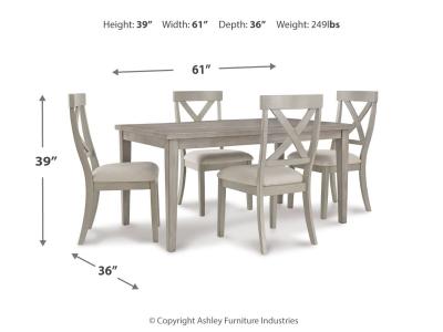 Signature Design by Ashley Parellen Dining Table and 4 Chairs - D291D1