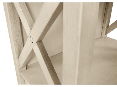 Signature Design by Ashley Bolanburg Counter Height Dining Table, 4 Stools, Bench and 2 Display Cabinets - D647D29