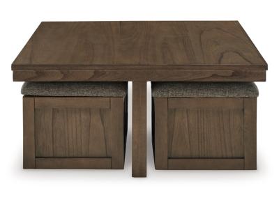 Signature Design by Ashley Boardernest Coffee Table with 4 Stools - T738-20