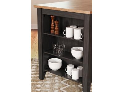 Signature Design by Ashley Gesthaven Counter Height Dining Table and 2 Barstools - D396D3