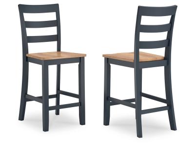 Signature Design by Ashley Gesthaven Counter Height Dining Table and 2 Barstools - D399D3