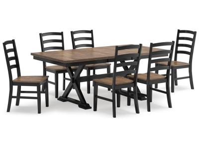 Signature Design by Ashley Wildenauer Extension Dining Table and 6 Chairs - D634D4