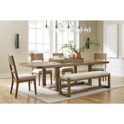 Signature Design by Ashley Cabalynn Dining Table, 4 Chairs and Bench - D974D2