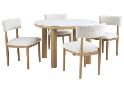 Signature Design by Ashley Sawdyn Dining Table and 4 Chairs - D427D2