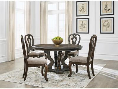 Signature Design by Ashley Maylee Dining Table and 4 Chairs - D947D6