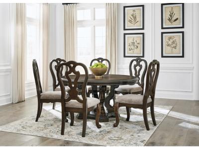 Signature Design by Ashley Maylee Dining Table and 6 Chairs - D947D8