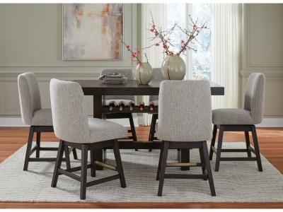 Signature Design by Ashley Burkhaus Counter Height Dining Table and 6 Barstools - D984D6