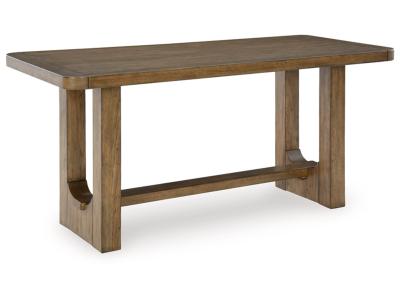 Signature Design by Ashley Cabalynn Counter Height Dining Table and 4 Barstools - D974D3