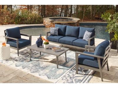 Signature Design by Ashley Gali Outdoor Sofa/Chairs/Table Set (Set of 4) - P275-081