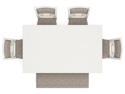 Signature Design by Ashley Erinberg Dining Table and 4 Chairs and Bench (Set of 6) - D423-325