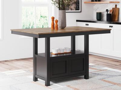 Signature Design by Ashley Wildenauer Counter Height Dining Table and 4 Barstools - D634D3