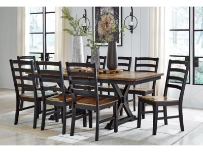 Signature Design by Ashley Wildenauer Dining Table and 8 Chairs - D634D5