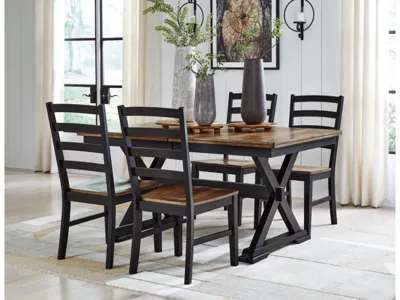 Signature Design by Ashley Wildenauer Dining Table and 4 Chairs - D634D1