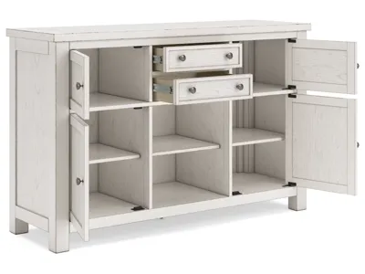 Signature Design by Ashley Robbinsdale Counter Height Dining Table, 2 Barstools, Bench and Server - D642D8