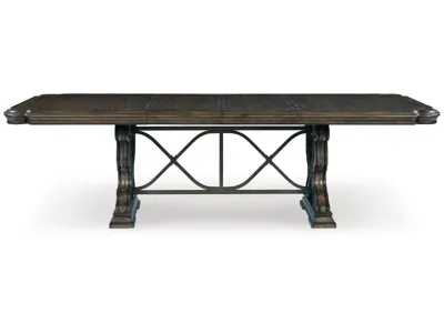 Signature Design by Ashley Maylee Dining Table with 6 Chairs and Buffet and Hutch - D947D13