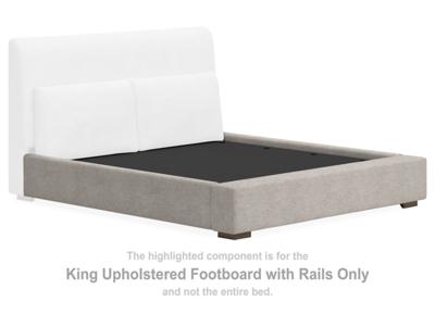 Signature Design by Ashley Cabalynn King Upholstered Footboard with Rails - B974-76