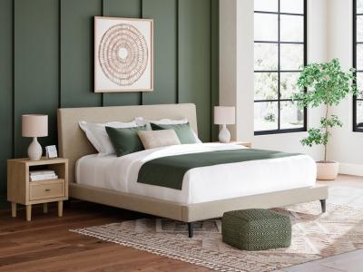 Signature Design by Ashley Cielden King Upholstered Bed with Roll Slats - B1199-82