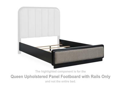 Signature Design by Ashley Rowanbeck Queen Upholstered Panel Footboard with Rails - B821-54