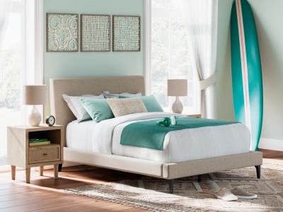 Signature Design by Ashley Cielden Full Upholstered Bed with Roll Slats - B1199-72