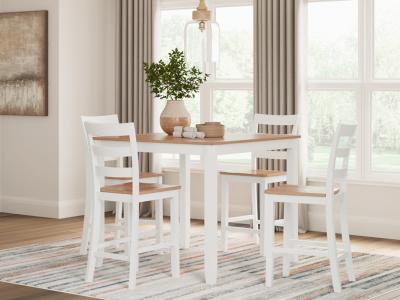 Signature Design by Ashley Gesthaven Counter Height Dining Table and 4 Barstools (Set of 5) - D398-223