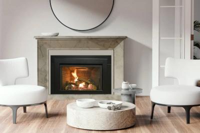 30" Sierra Flame Abbot 30IN Direct Vent Gas Insert - ABBOT-30BL-DELUXE-NG