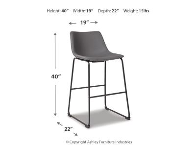 Signature Design by Ashley Centiar Pub Height Bar Stool (Set of 2) - D372-830X2