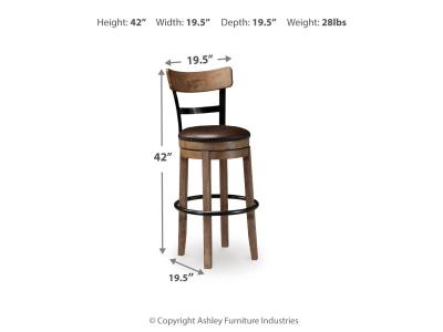 Signature Design by Ashley Pinnadel Bar Height Bar Stool (Set of 2) - D542-130X2