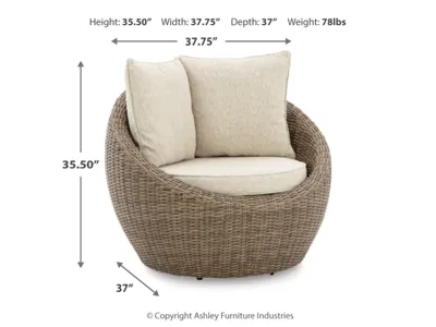 Signature Design by Ashley Danson 2 Swivel Lounge Chairs and End Table - P505P1