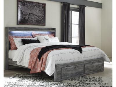 Signature Design by Ashley Baystorm King Panel Storage Bed with Mirrored Dresser and Nightstand - B221B36