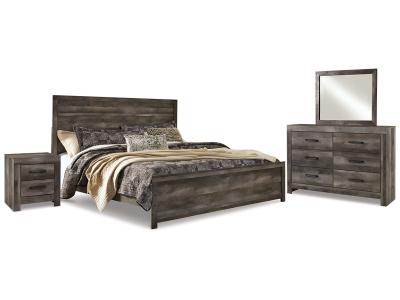 Signature Design by Ashley Wynnlow King Panel Bed with Mirrored Dresser and Nightstand - B440B23