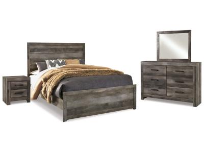 Signature Design by Ashley Wynnlow Queen Panel Bed with Mirrored Dresser and Nightstand - B440B22