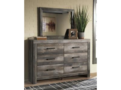 Signature Design by Ashley Wynnlow Queen Panel Bed with Mirrored Dresser and Nightstand - B440B22