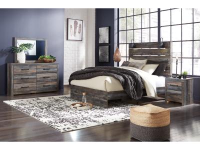 Signature Design by Ashley Drystan Queen Panel Bed, Dresser, Mirror and 2 Nightstands - B211B31