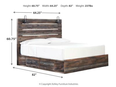 Signature Design by Ashley Drystan King Panel Bed with Storage, Dresser, Mirror and Nightstand - B211B48