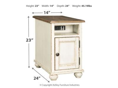 Signature Design by Ashley Realyn Coffee Table and 2 Chairside End Tables - T523T1