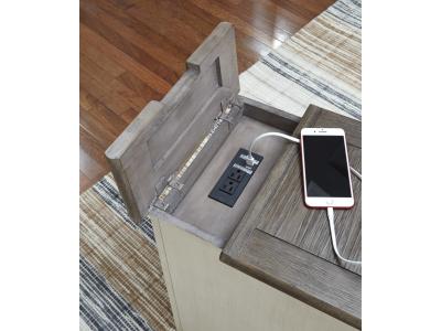 Signature Design by Ashley Bolanburg Coffee Table and 2 Chairside End Tables - T637T2