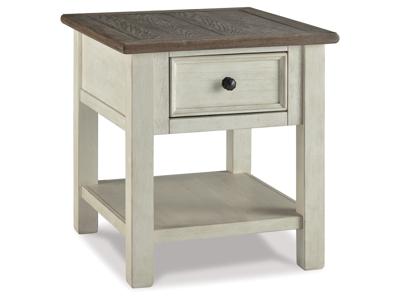 Signature Design by Ashley Bolanburg Coffee Table with End Table and Chairside End Table - T637T1