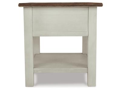 Signature Design by Ashley Bolanburg Coffee Table with End Table and Chairside End Table - T637T1