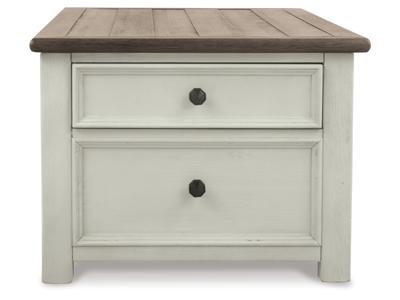 Signature Design by Ashley Bolanburg Coffee Table with End Table and Chairside End Table - T637T1