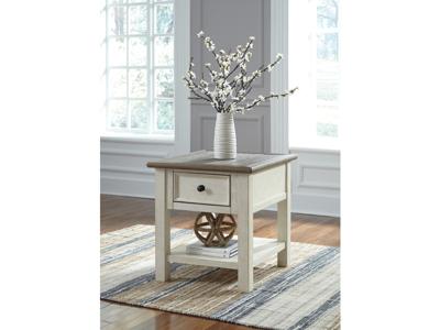 Signature Design by Ashley Bolanburg Coffee Table with End Table and Chairside End Table - T637T1
