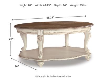 Signature Design by Ashley Realyn Coffee Table and 2 End Tables - T743T1