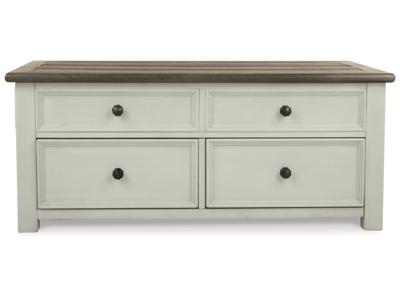 Signature Design by Ashley Bolanburg Coffee Table and 2 Chairside End Tables with Console - T637T4