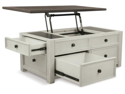 Signature Design by Ashley Bolanburg Coffee Table and 2 Chairside End Tables with Console - T637T4