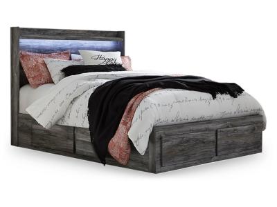 Signature Design by Ashley Baystorm Queen Panel Bed with 2 Side Storage, Dresser, Mirror, and Nightstand - B221B43