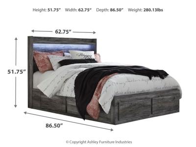 Signature Design by Ashley Baystorm Queen Panel Bed with 2 Side Storage, Dresser, Mirror, and Nightstand - B221B43