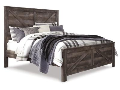 Signature Design by Ashley Wynnlow King Crossbuck Panel Bed, Dresser, Mirror and Nightstand - B440B26